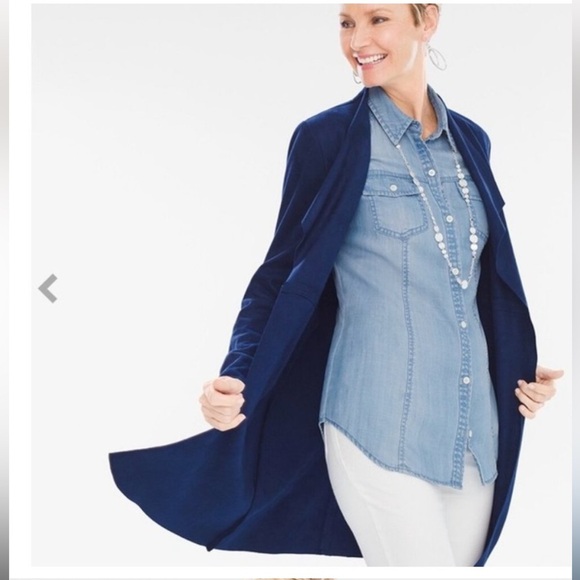 Chico’s Jacket Cardigan Double Face Faux Suede Topper. Sz: Chico’s 1
(8-10) - Picture 6 of 12